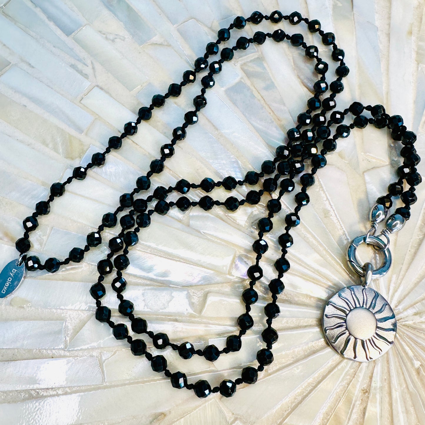 Edelsteinkette Spinell - Mandala "SONNENSEELE"