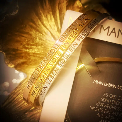 MANTRAARMREIF - MEIN LEBEN SOLL EIN FEST SEIN