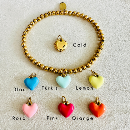Kugelarmband mit Bubble Herz