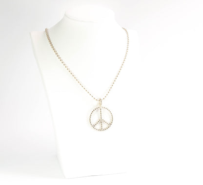 "Peace" Anhänger mit Kugelkette
