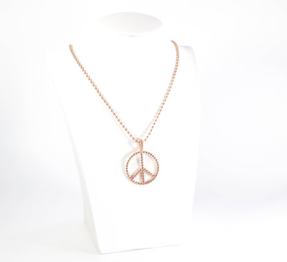 "Peace" Anhänger mit Kugelkette