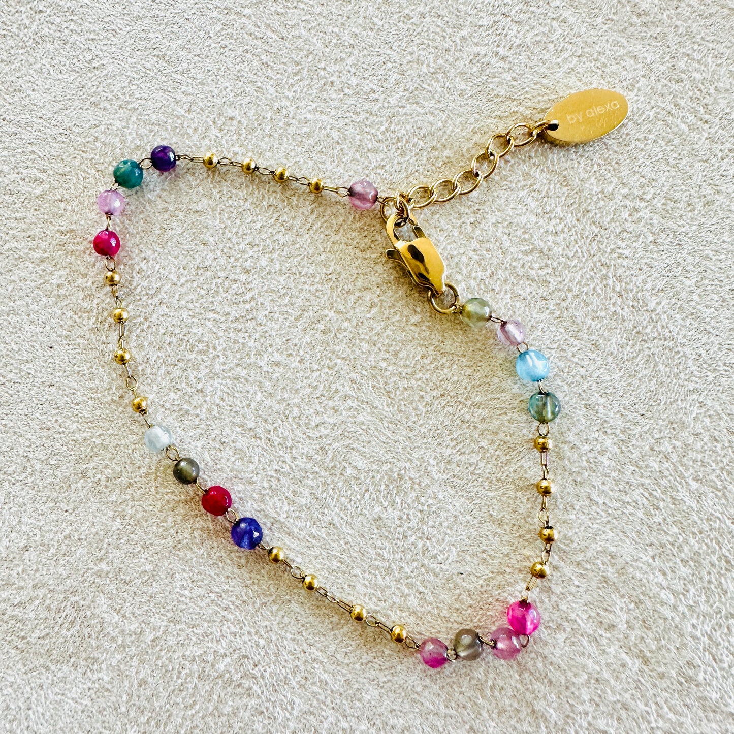 Edelsteinarmkette Chalcedon