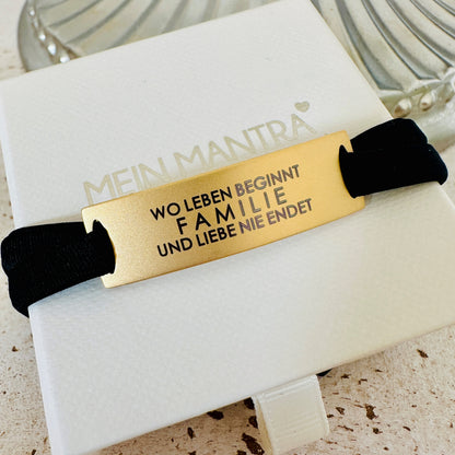 Feel Free Armband - FAMILIE WO LEBEN BEGINNT UND LIEBE NIE ENDET
