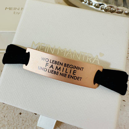 Feel Free Armband - FAMILIE WO LEBEN BEGINNT UND LIEBE NIE ENDET