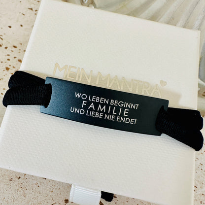 Feel Free Armband - FAMILIE WO LEBEN BEGINNT UND LIEBE NIE ENDET