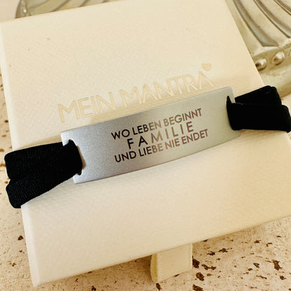Feel Free Armband - FAMILIE WO LEBEN BEGINNT UND LIEBE NIE ENDET