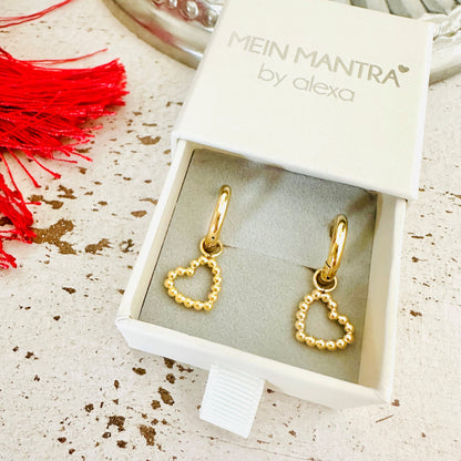 Hoop - Ohrringe mit Herzen