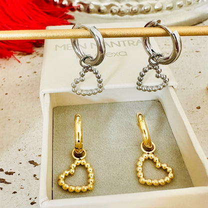 Hoop - Ohrringe mit Herzen