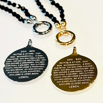 Liebeserklärung an Dich "ICH BIN..." mit Spinell Edelsteinkette