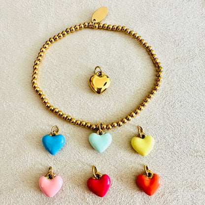 Kugelarmband mit Bubble Herz