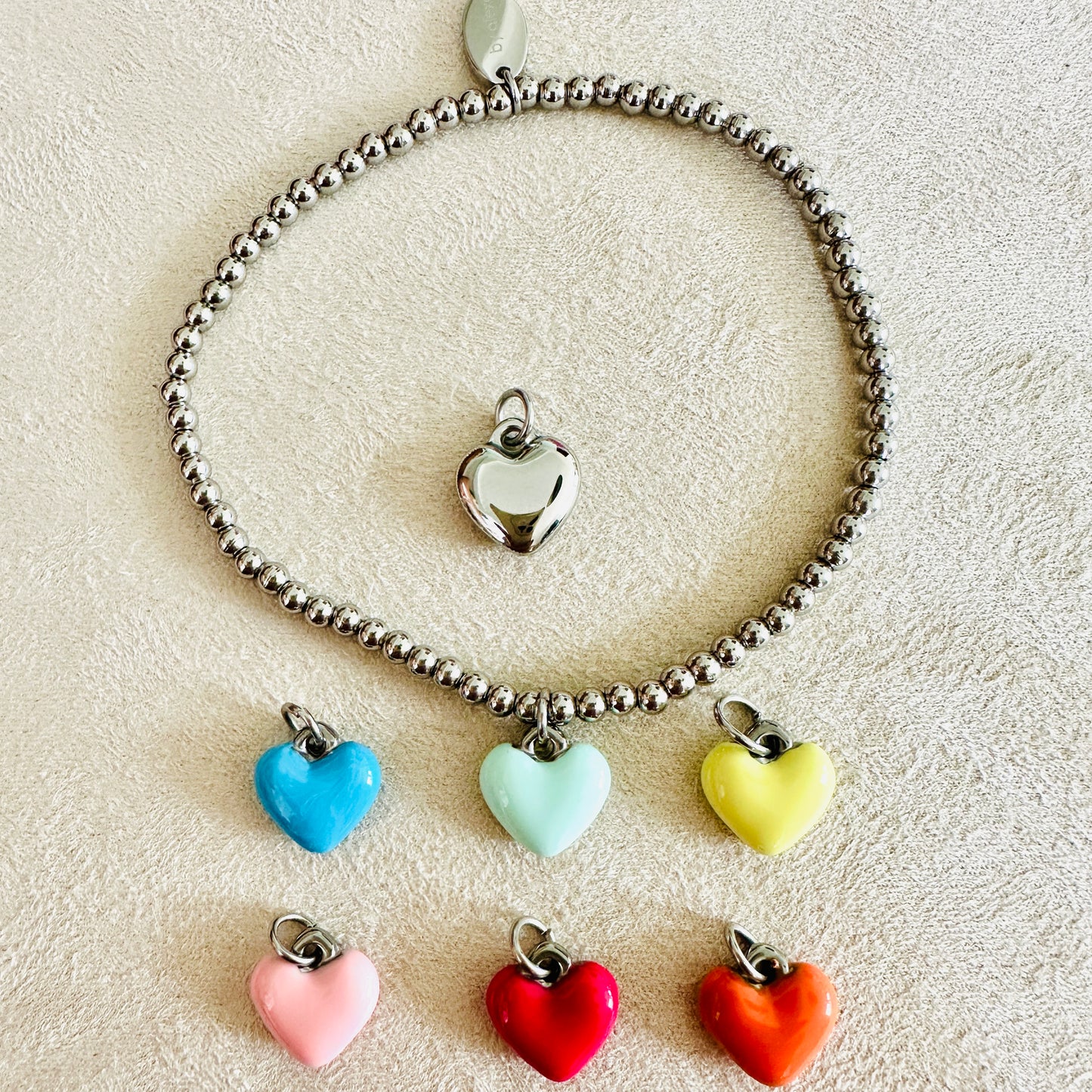 Kugelarmband mit Bubble Herz