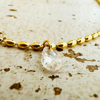 Olivenkette "Shine Bright" CZ Zirkonia Steinen