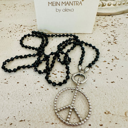 "Peace" mit Spinell Edelsteinkette