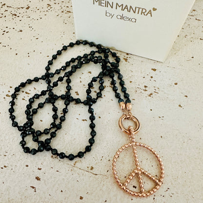"Peace" mit Spinell Edelsteinkette